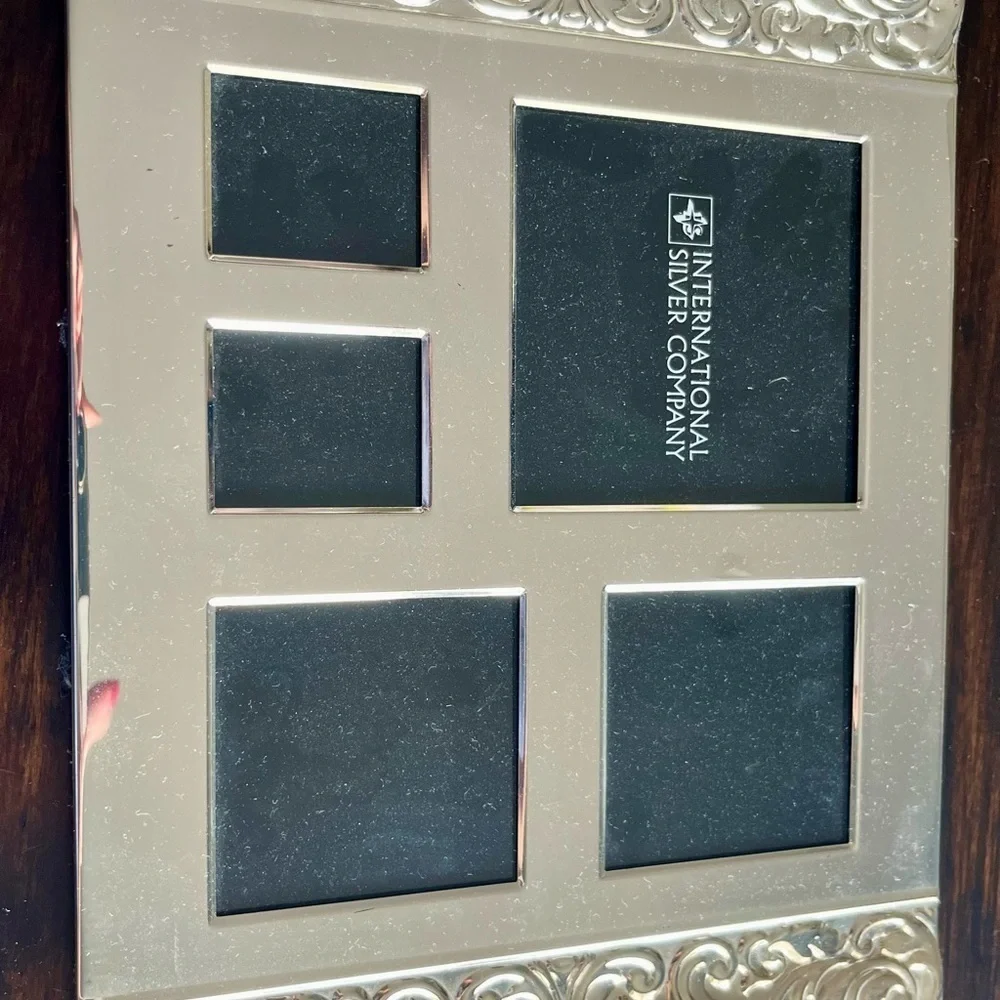 International Silver Collage Photo Frame with 5 openings $8